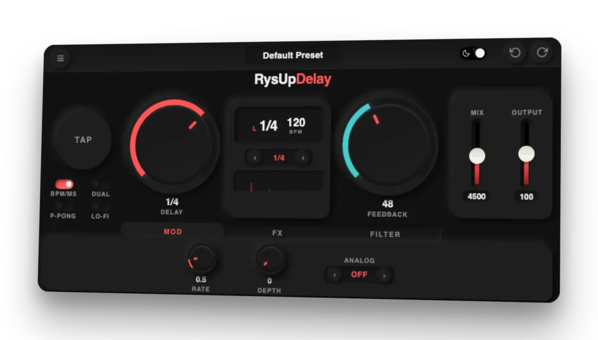 RysUpDelay plugin interface
