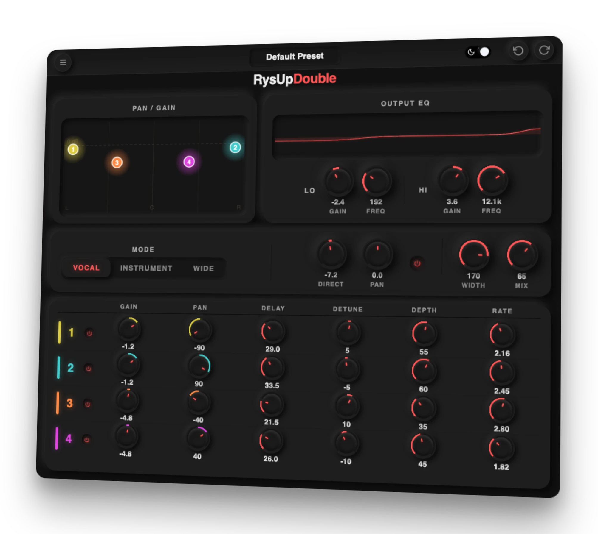RysUpDoubler interface