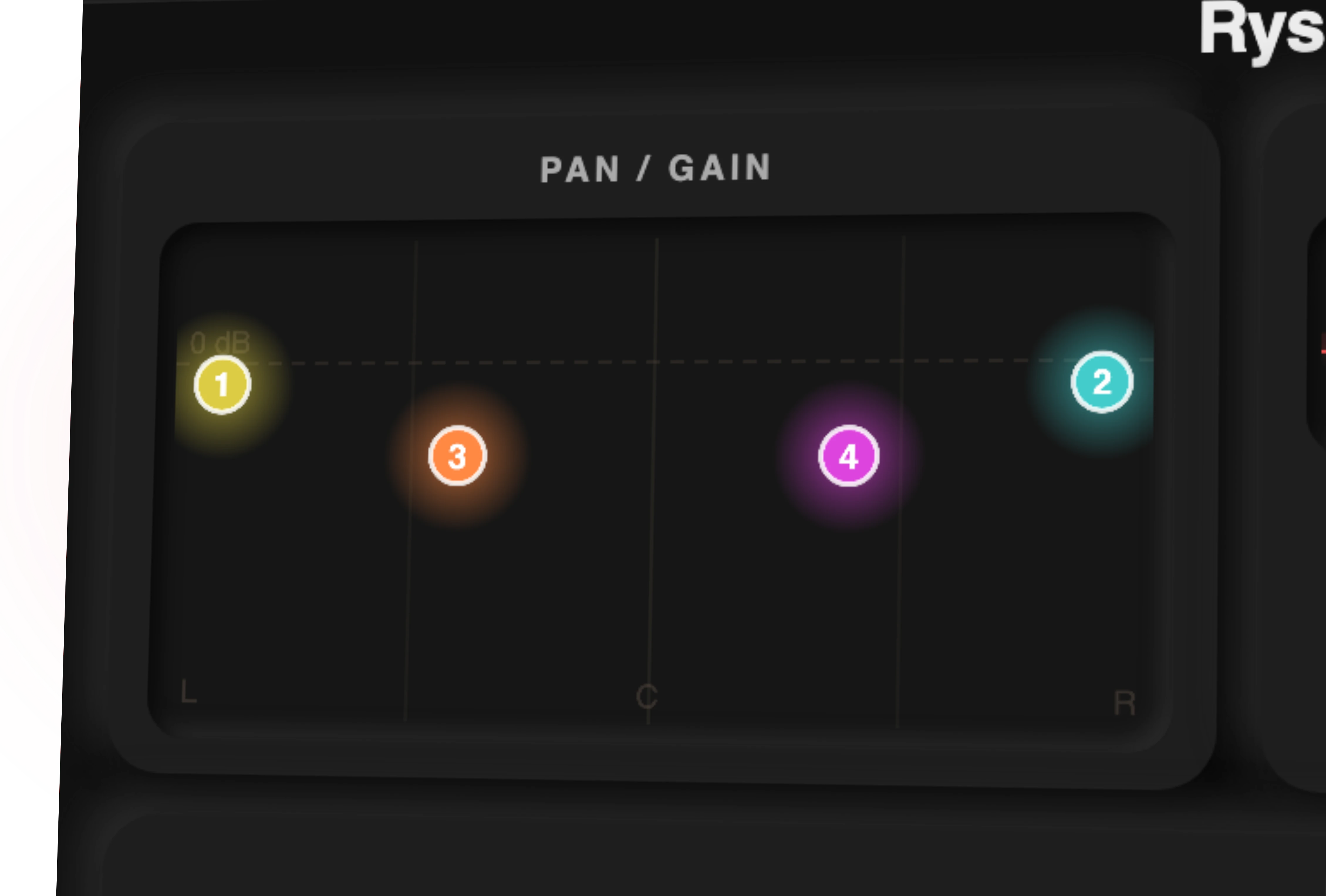 Per-voice pan + gain