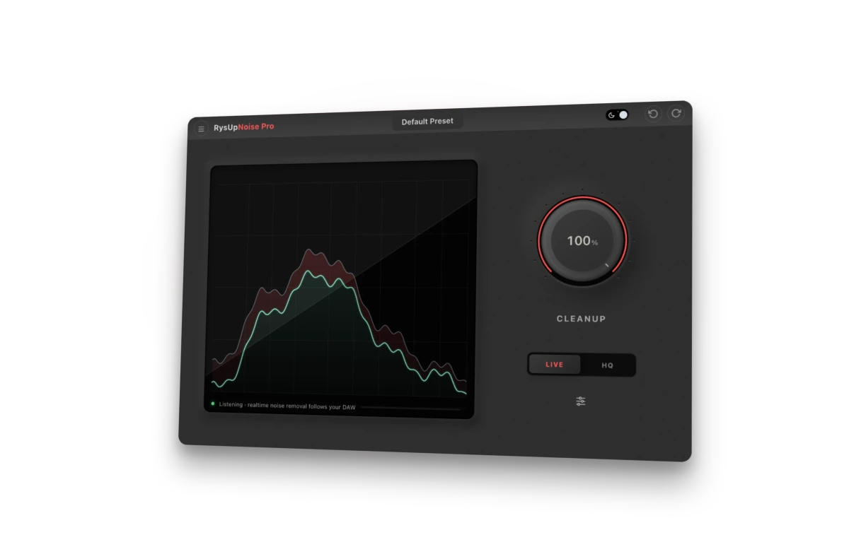 RysUpNoise Pro interface for local AI vocal cleanup