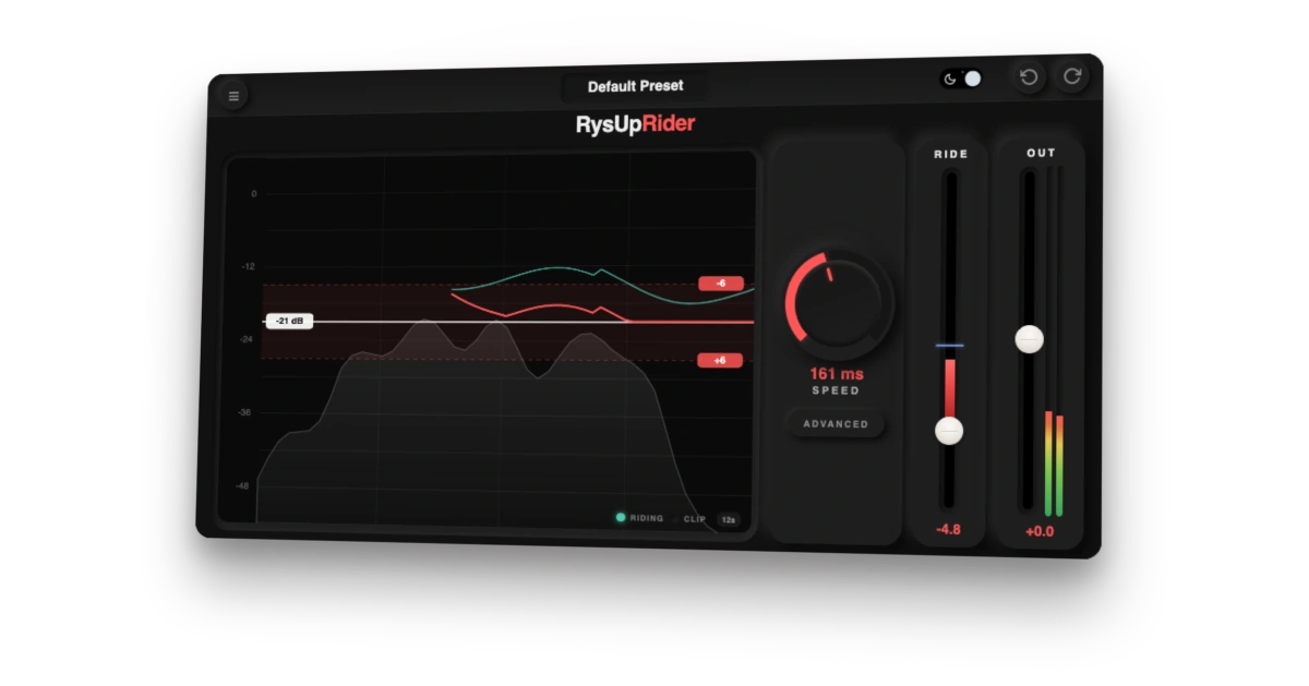 RysUpRider automatic vocal level rider plugin