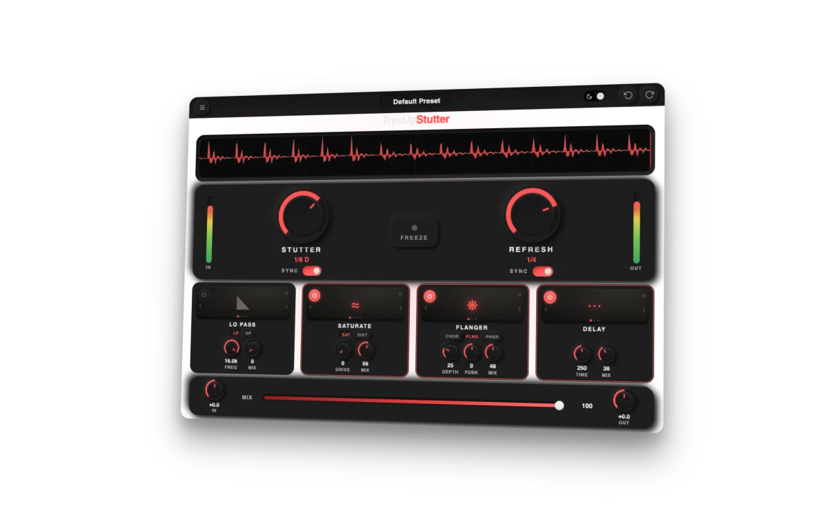 RysUpStutter beat repeater and multi effect plugin