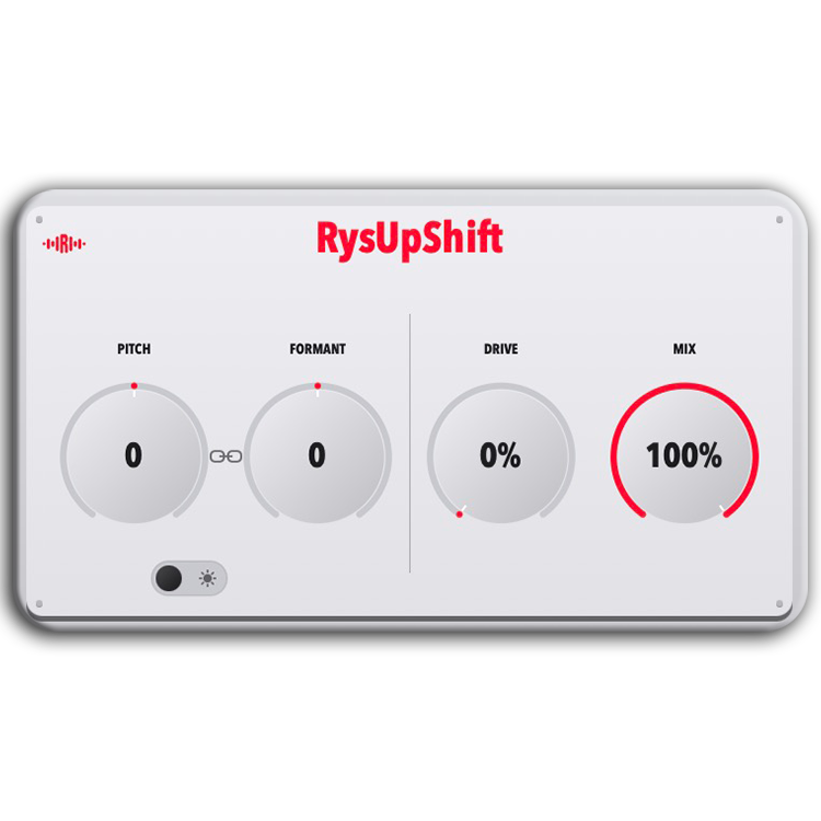 RysUpShift Vocal Pitch Shifter Plugin Interface