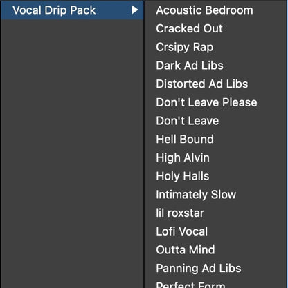 Vocal Drip Preset Pack Bundle for Logic Pro X Ableton FL Studio Pro Tools