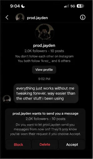 Instagram DM from prod.jayden saying the plugins work without constant tweaking.